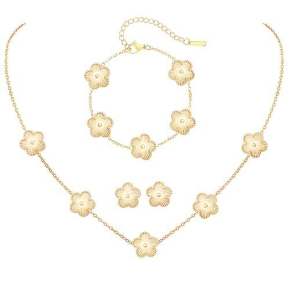 9601 18K Gold-Plated Four Leaf Clover Bracelet ,Adjustable lucky Bracelet